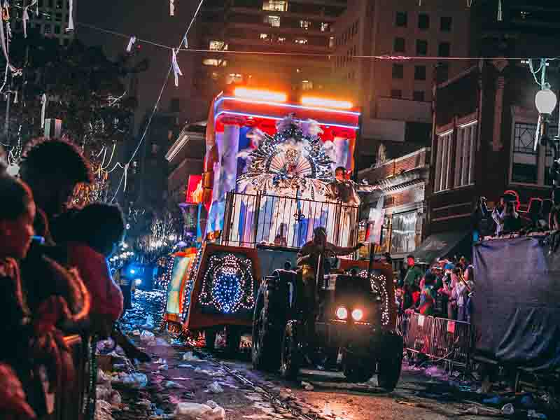 Parade float for Mardis Gras in New Orleans