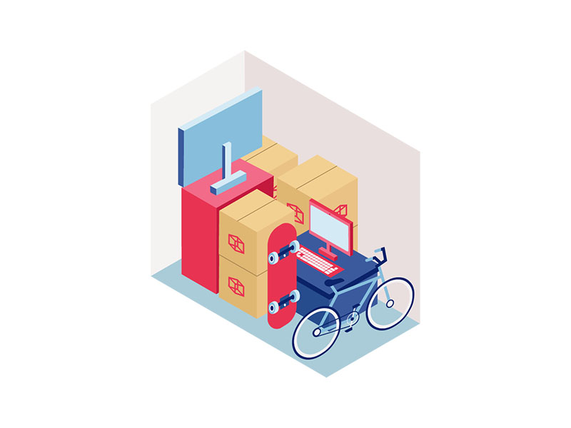 Illustration of a 5x10 storage unit
