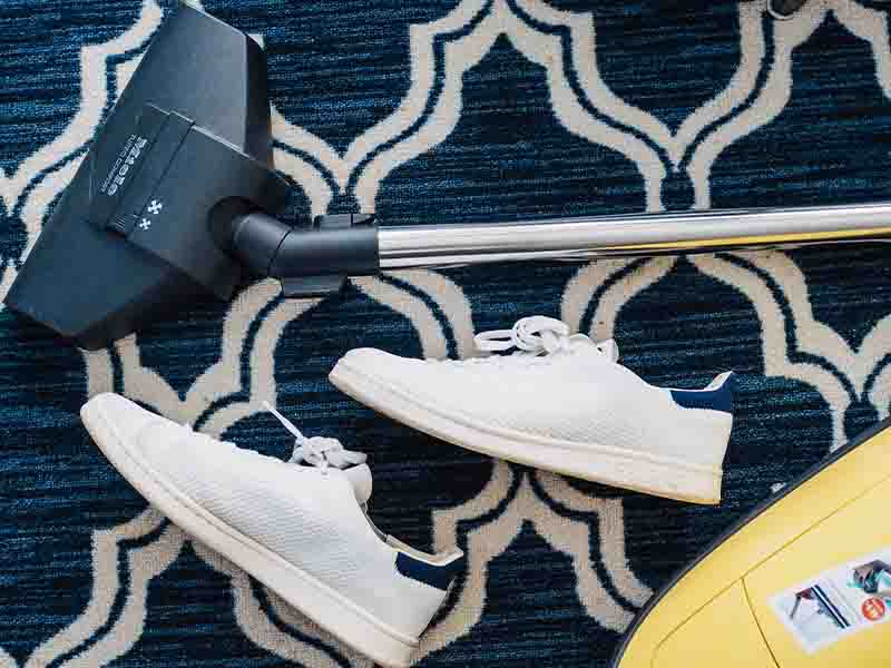 Vacuum cleaner on carpet
