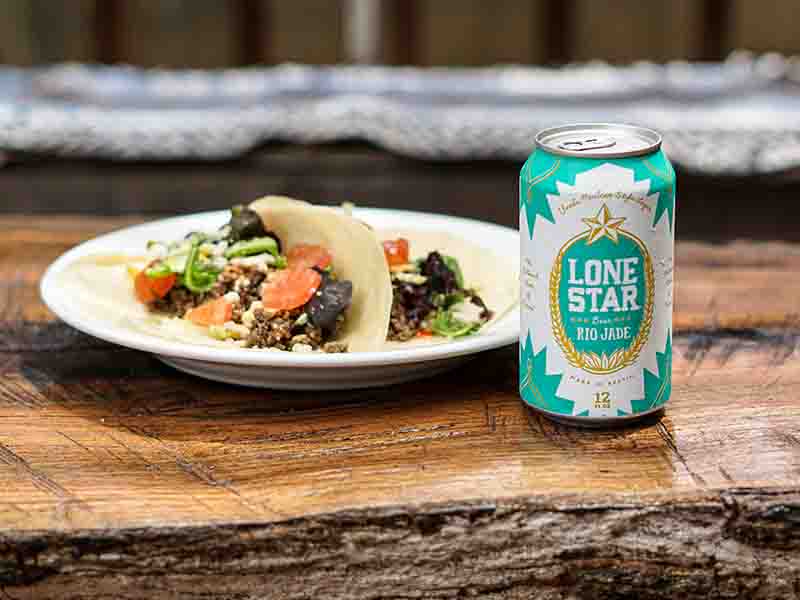 Tacos and Texas Lonestar Beer