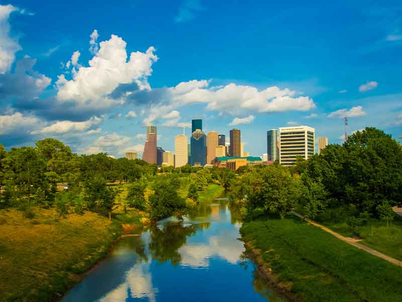 Houston TX outdoor park view