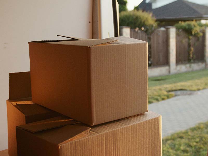 Boxes in a truck