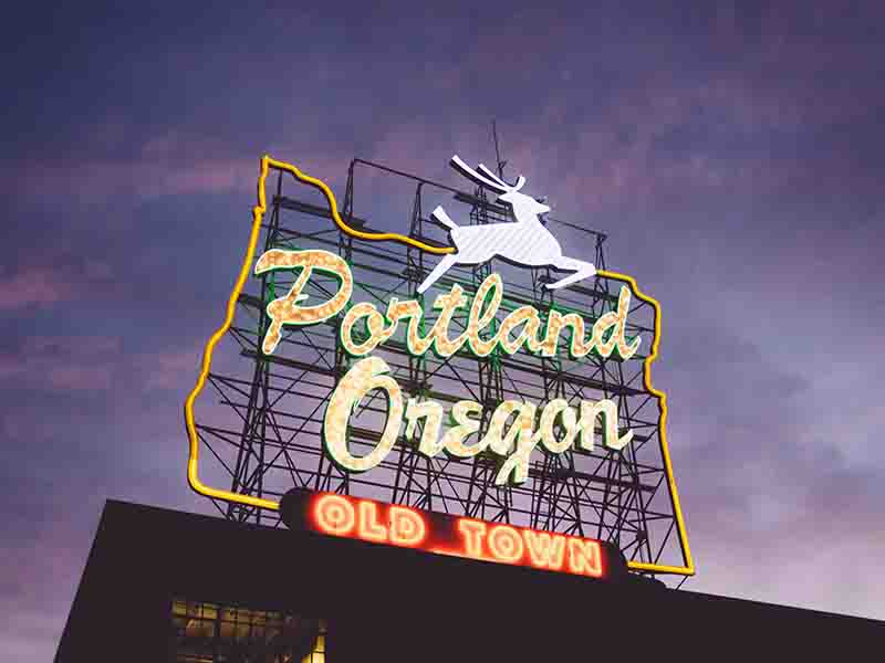 Portland Oregon Old Town sign