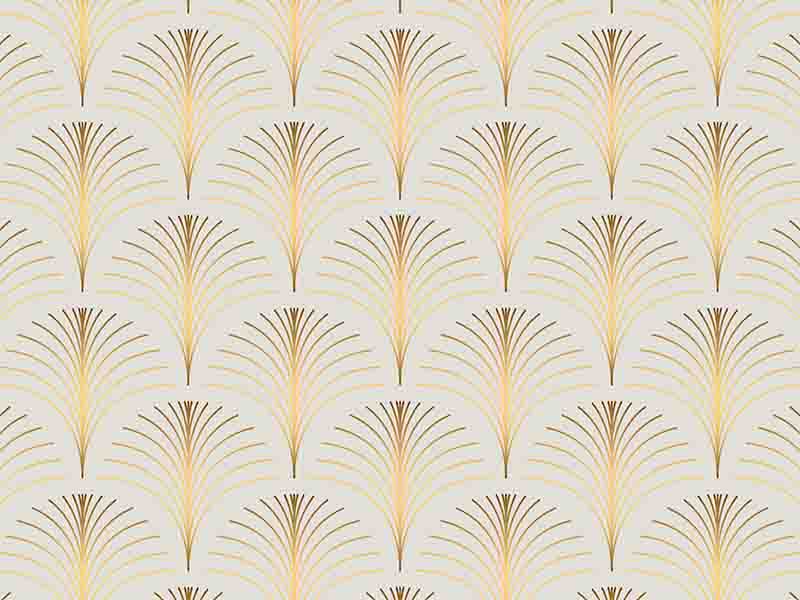Art deco wallpaper with metallic gold accents