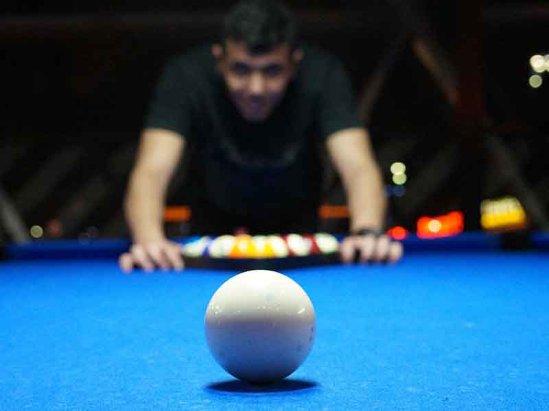 Man playing pool