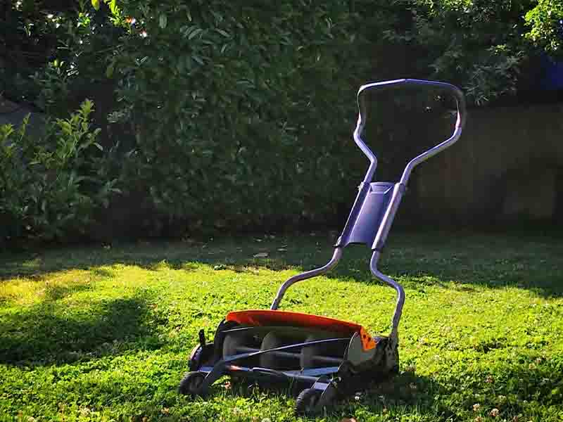 Lawnmower on grass