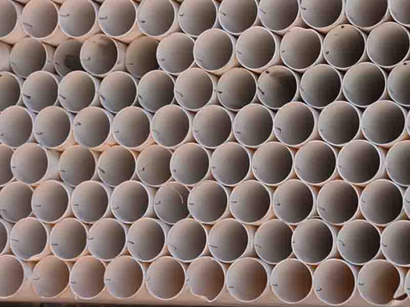 PVC pipes on wall
