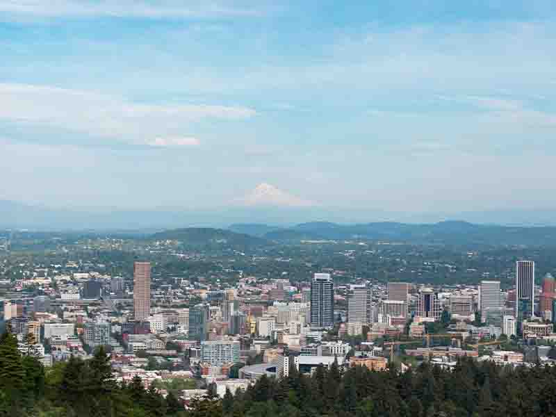 Aerial view of Portland