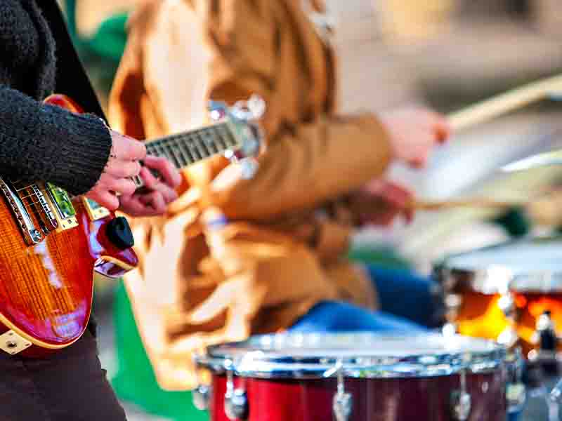 Live band playing music