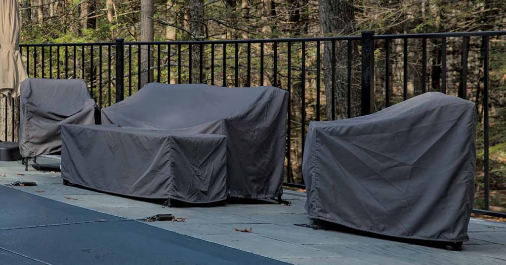 Covered patio furniture