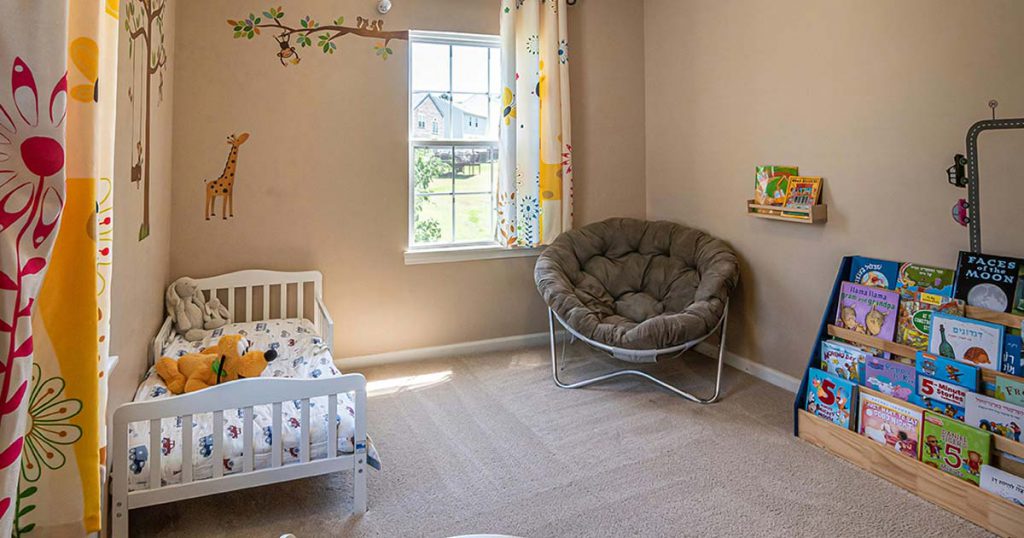 an organized child's room