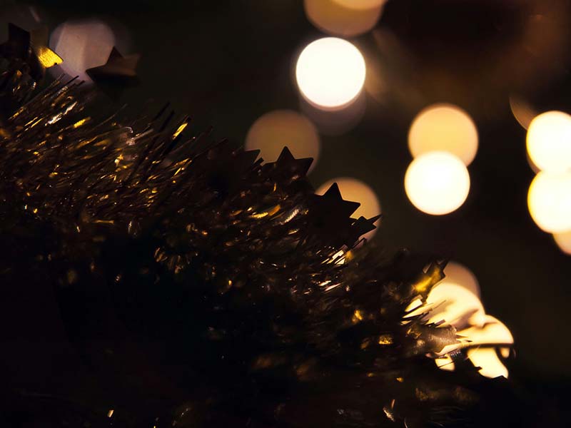 Star garland and lights