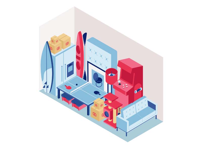 Illustration of Large CubeSmart Storage Unit