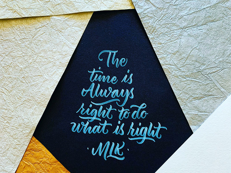 MLK quote on paper